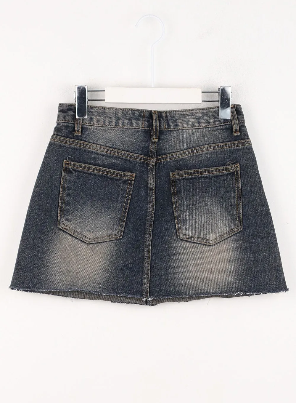Washed Denim Mini Skirt IN301